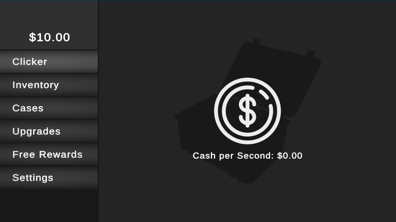 Hands-on capture of Case Opener - Case Clicker Simulator (Main menu or character select)