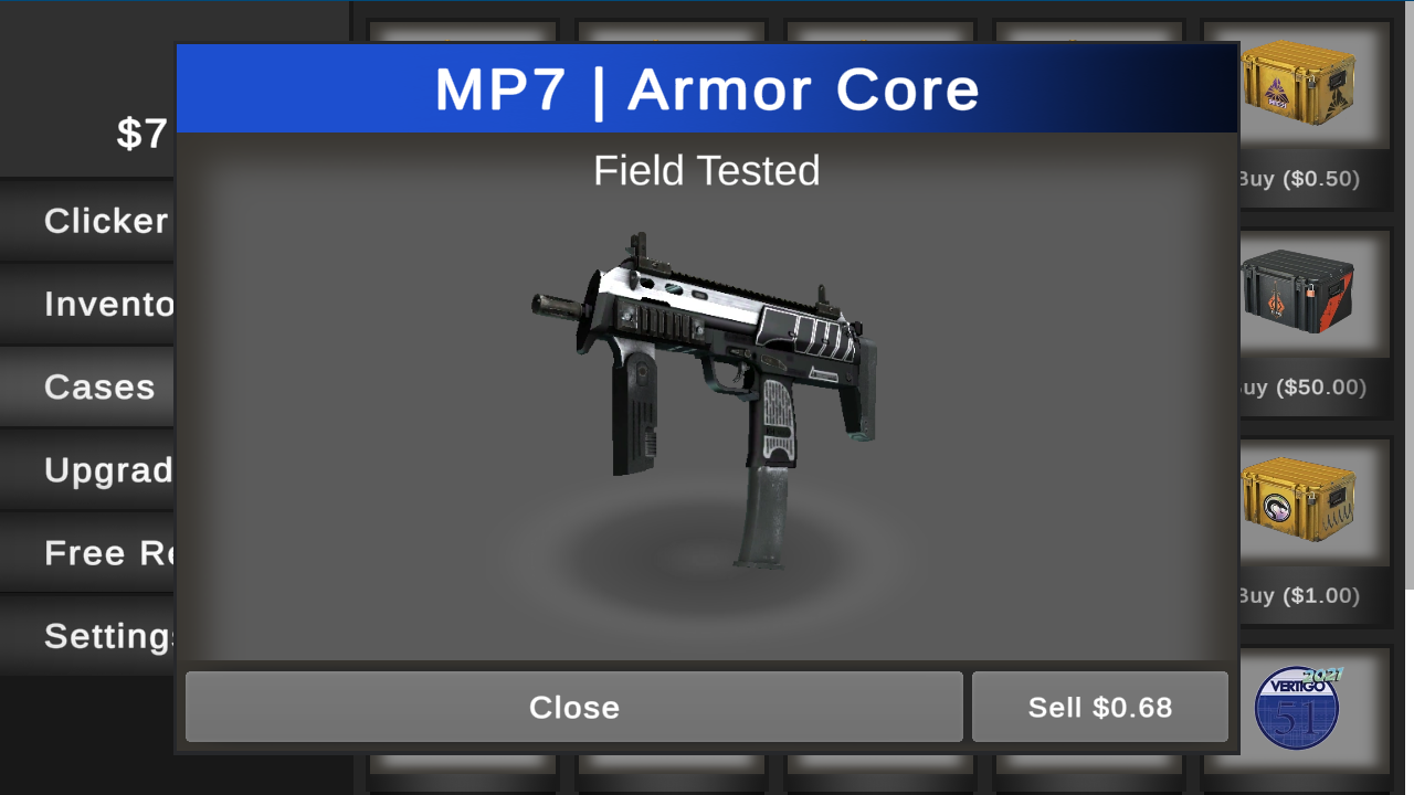 Hands-on capture of Case Opener - Case Clicker Simulator (In-game moment captured during our playtest)