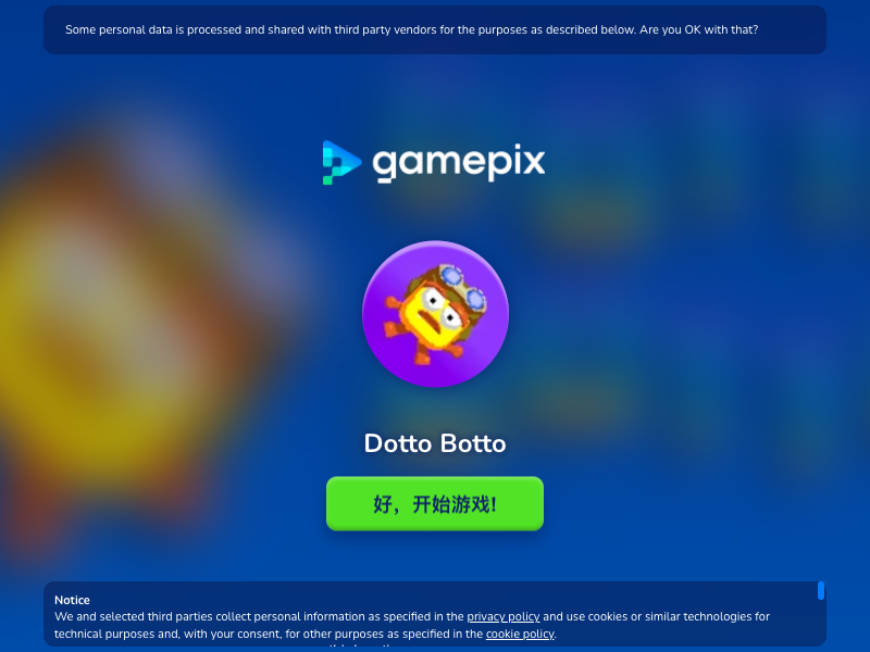 Hands-on capture of Dotto Botto (Title / loading screen)