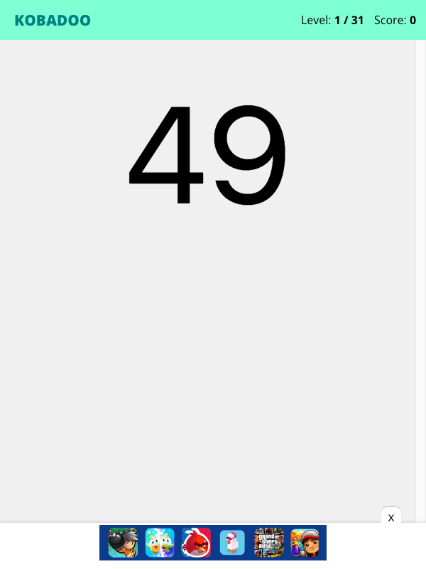 Hands-on capture of Kobadoo Numbers (Main menu or character select)