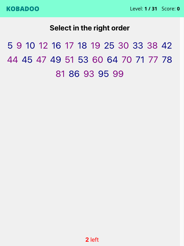 Hands-on capture of Kobadoo Numbers (In-game moment captured during our playtest)