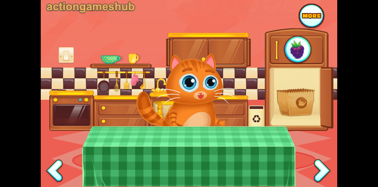 Hands-on capture of Lovely Virtual Cat: A Virtual Pet Caring Game for Kids (In-game moment captured during our playtest)