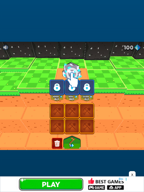 Hands-on capture of Merge Mine - Idle Clicker (Main menu or character select)