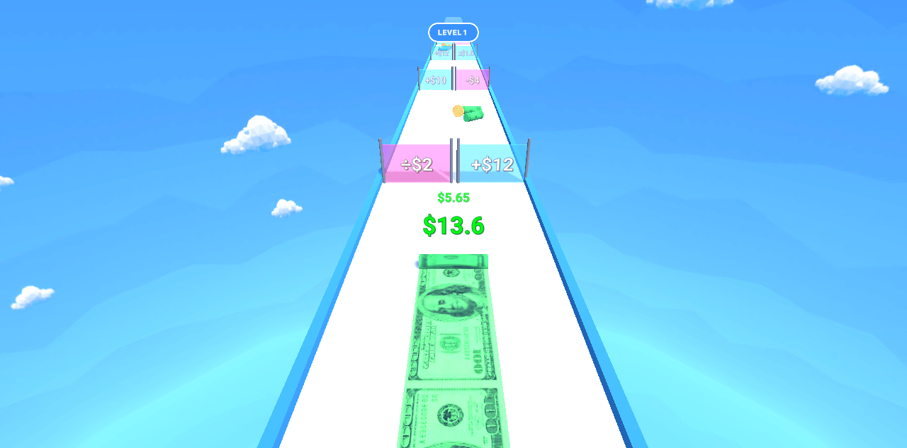 Hands-on capture of Money Rush: A Hyper-Casual Math Runner (In-game moment captured during our playtest)