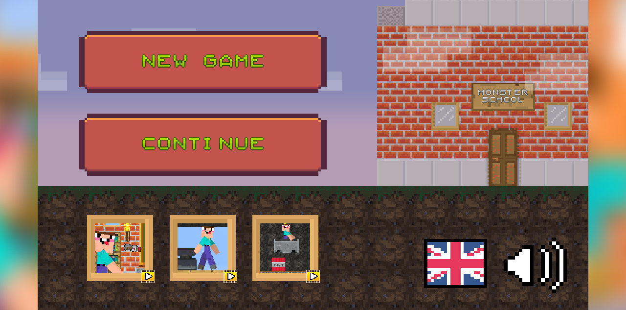 Hands-on capture of Monster School Challenges (Main menu or character select)
