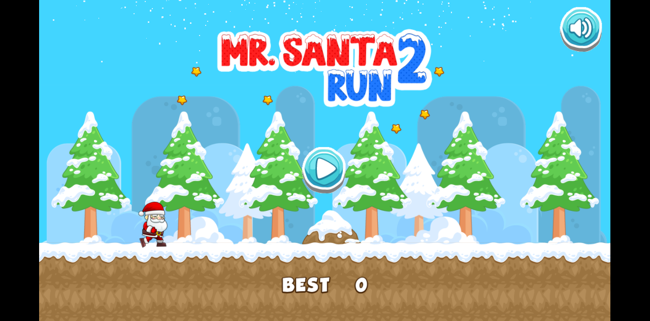Hands-on capture of Mr Santa Run 2: A Christmas Endless Runner (Main menu or character select)