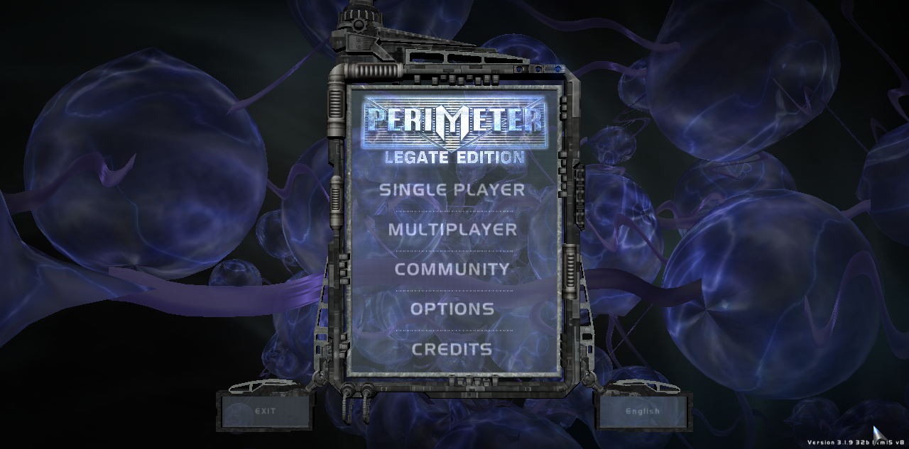Hands-on capture of Perimeter - Legate Edition (Main menu or character select)