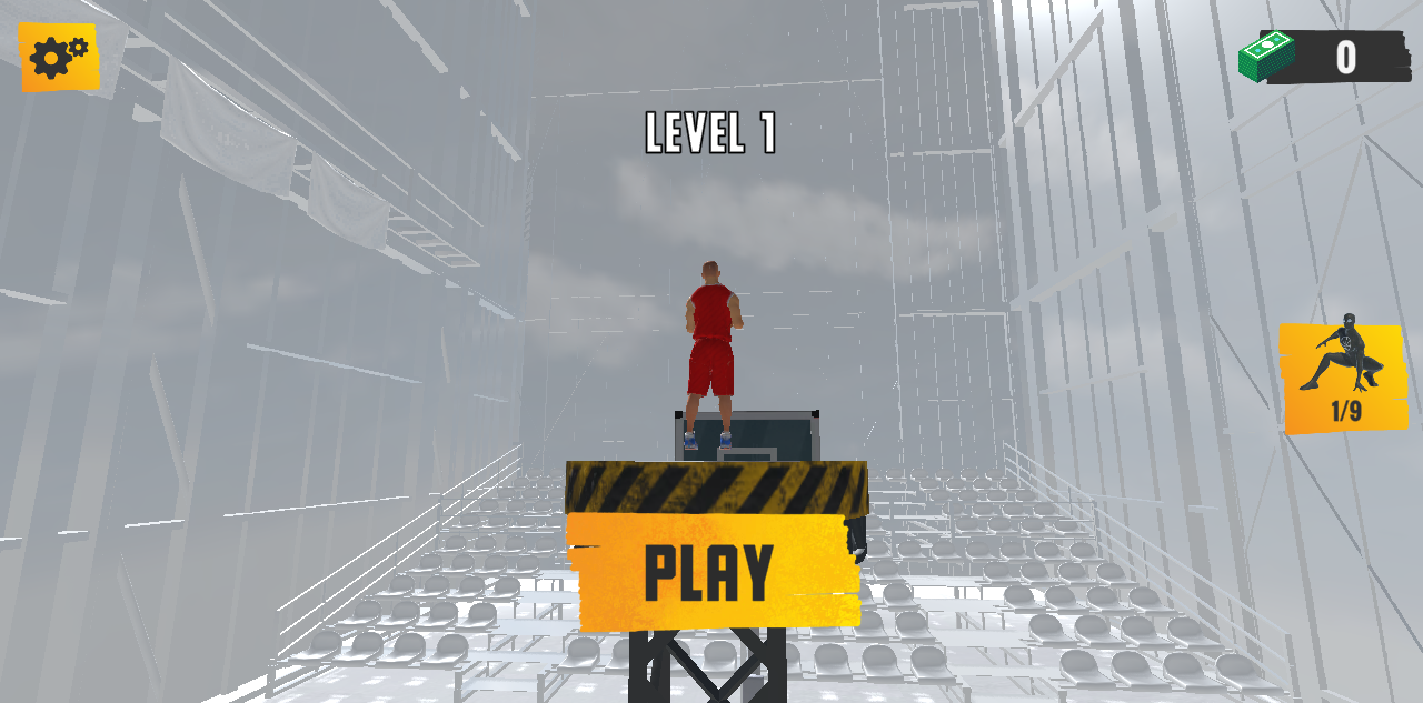 Hands-on capture of Ragdoll Mega Dunk (Main menu or character select)