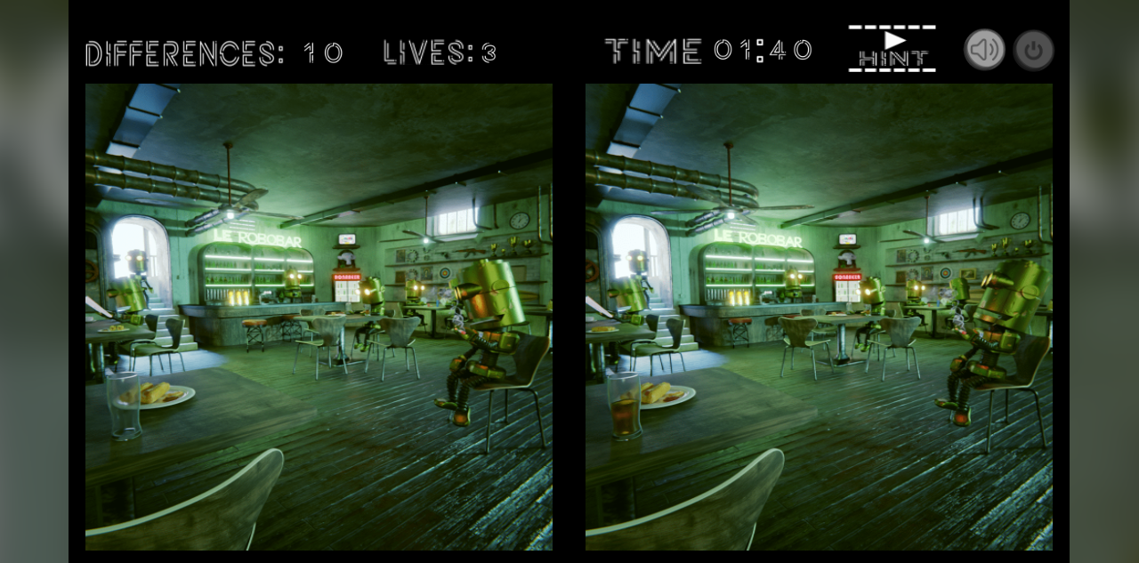 Hands-on capture of Robot Bar - Find the Differences (In-game moment captured during our playtest)