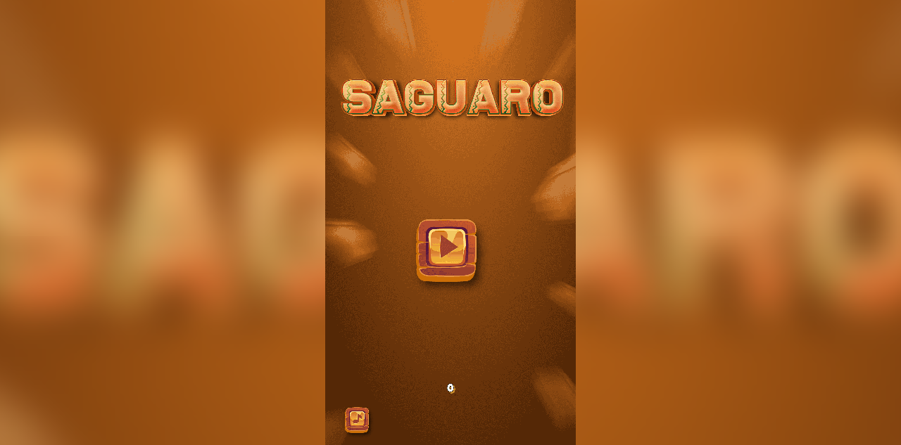 Hands-on capture of Saguaro: A Desert Dodge Arcade Game (Main menu or character select)