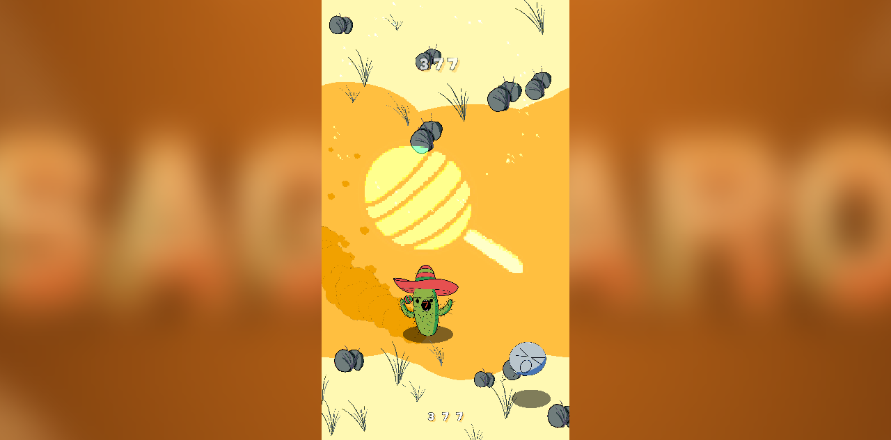 Hands-on capture of Saguaro: A Desert Dodge Arcade Game (In-game moment captured during our playtest)