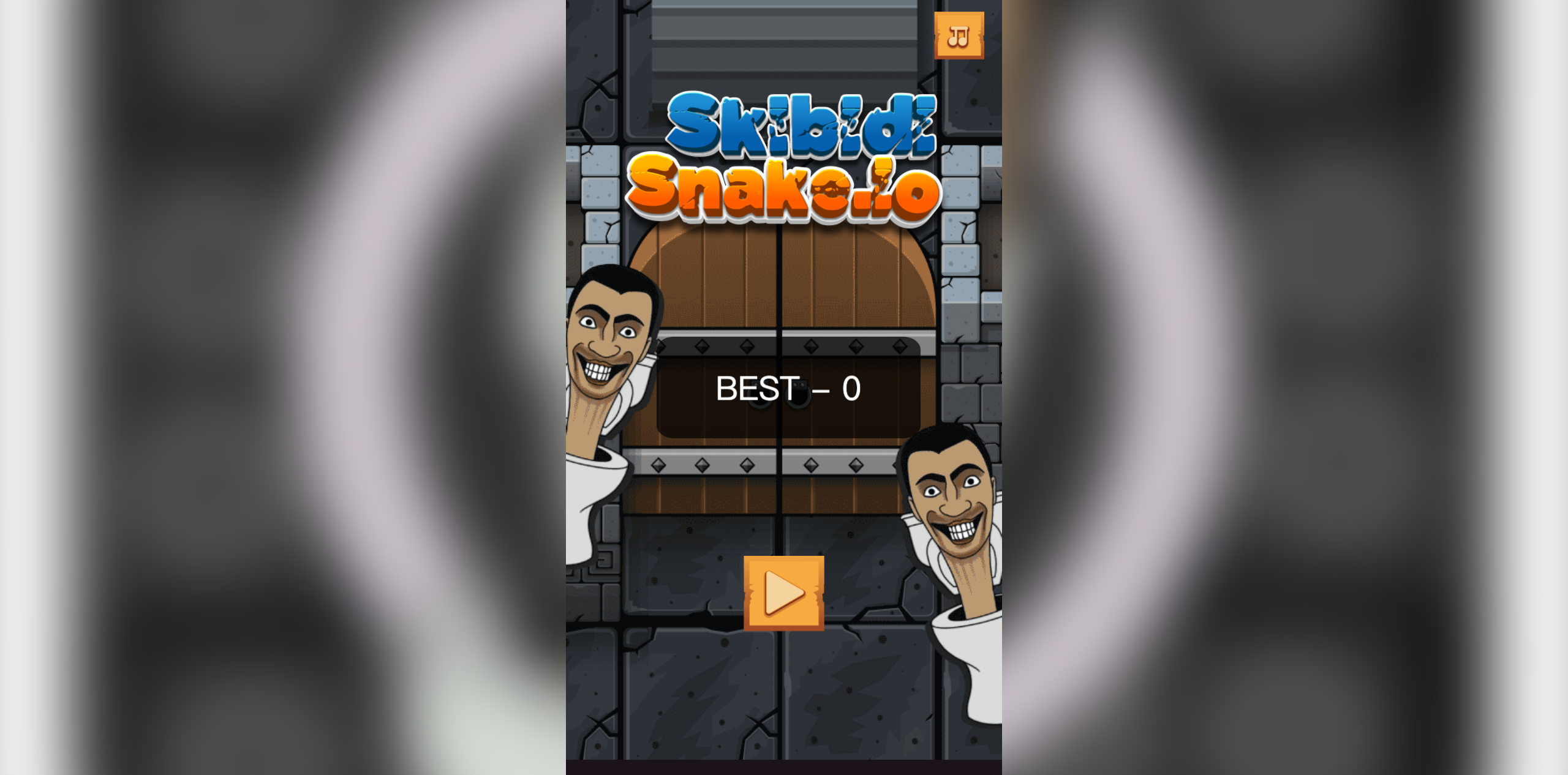 Hands-on capture of Skibidi Snake: Fast-Paced Arcade Snake Game with Skibidi Theme (Main menu or character select)