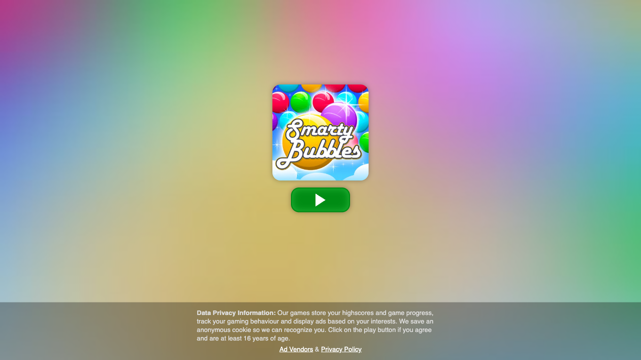 Hands-on capture of Smarty Bubbles: The Portal-Era Bubble Shooter Legend, Official Build, Play-Tested (Title / loading screen)