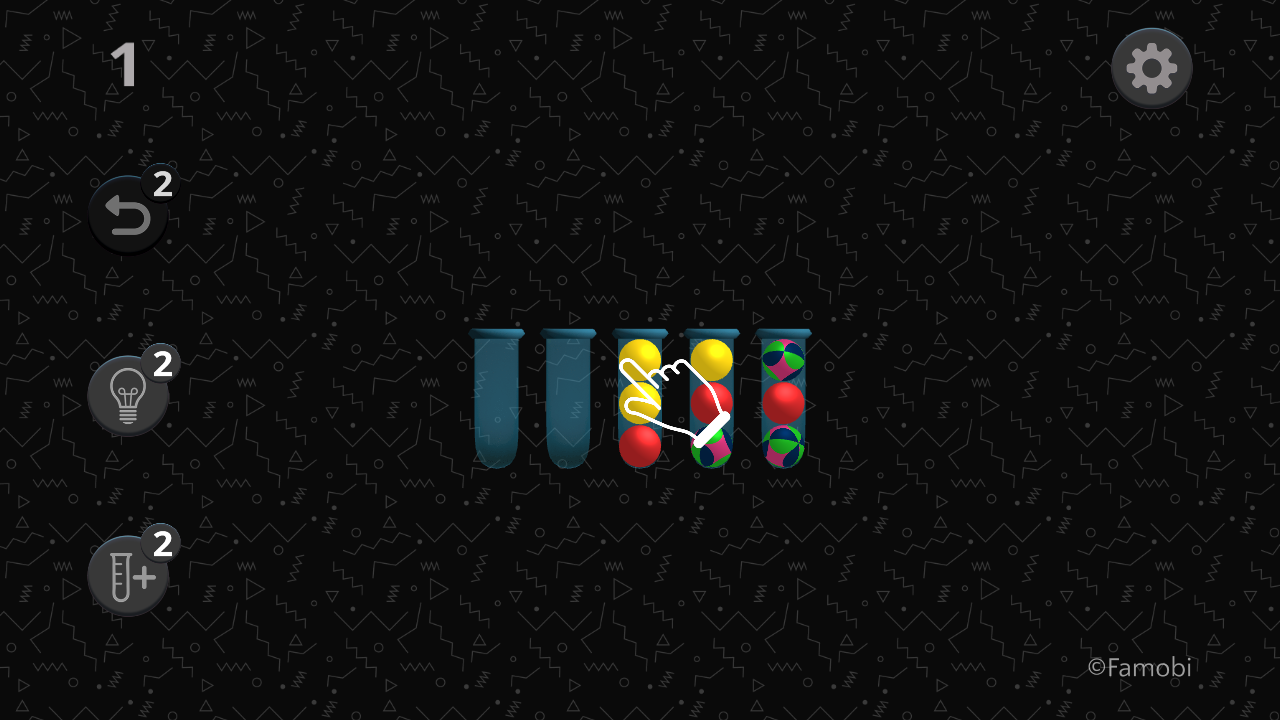 Hands-on capture of Sort It: The Ball-Sort Puzzle That Shows You Your Legal Moves (Main menu or character select)