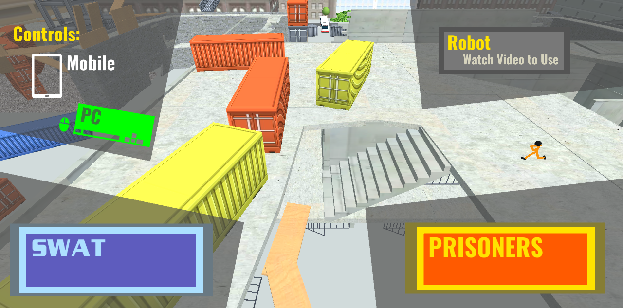 Hands-on capture of Stickman Prison Counter Assault (Main menu or character select)