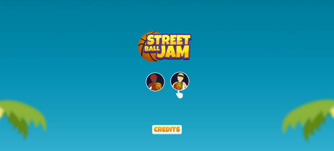 Hands-on capture of Street Ball Jam: A One-Touch Basketball Arcade Game (Main menu or character select)
