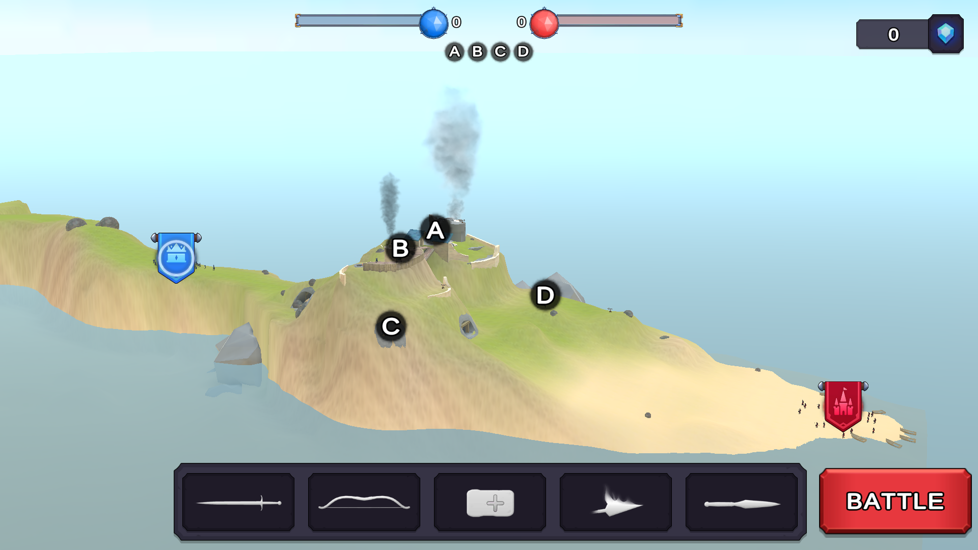 Hands-on capture of War the Knights: Medieval Team Battle Browser Game (Main menu or character select)