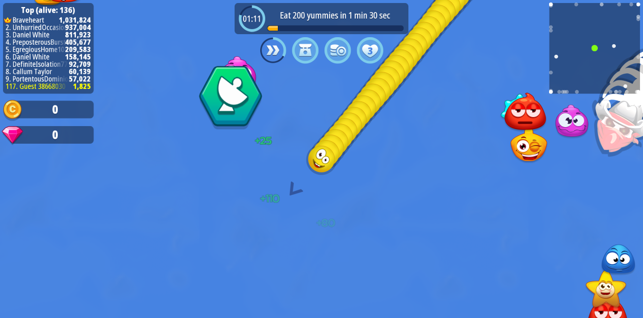 Hands-on capture of Worm Hunt - Snake game iO zone (In-game moment captured during our playtest)